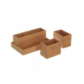 Organizer per trucchi Bambù 28 x 18 x 15 cm