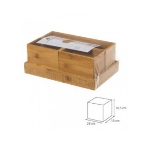 Organizer per trucchi Bambù 28 x 18 x 15 cm