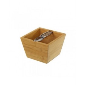 Statua Decorativa Argentato Naturale Metallo Bambù 16 x 16 x 11 cm
