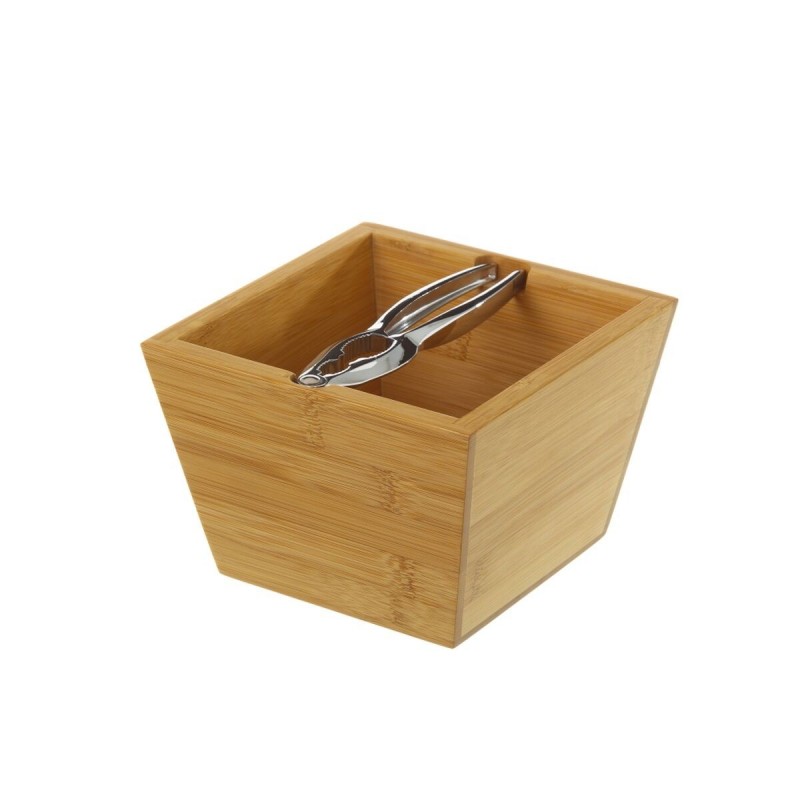 Statua Decorativa Argentato Naturale Metallo Bambù 16 x 16 x 11 cm