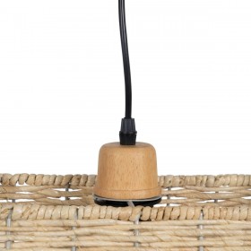 Lampadario Nero Naturale Ferro 220-240 V 77 x 27 x 92 cm
