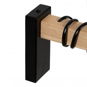 Applique da Parete Nero Beige Legno Ferro A 220-240 V 15 x 5 x 12 cm