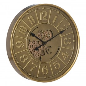 Orologio da Parete Dorato Ferro 60 x 8 x 60 cm