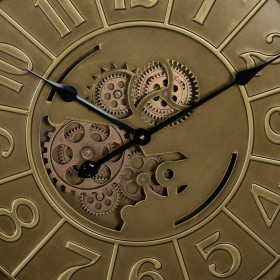 Orologio da Parete Dorato Ferro 60 x 8 x 60 cm
