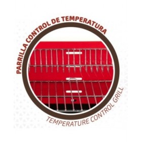 Barbecue a Carboni con Ruote Aktive Acciaio Plastica Metallo smaltato 66 x 85 x 44 cm Rosso