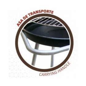 Barbecue a Carboni con Ruote Aktive Metallo smaltato 51 x 82 x 51 cm Nero