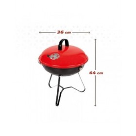 Barbecue Portatile Aktive Metallo smaltato Ø 36 cm 36 x 44 x 36 cm (4 Unità) Rosso