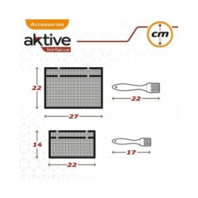 Barbecue Portatile Aktive Silicone Plastica 27 x 24,5 x 0,4 cm