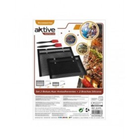 Barbecue Portatile Aktive Silicone Plastica 27 x 24,5 x 0,4 cm