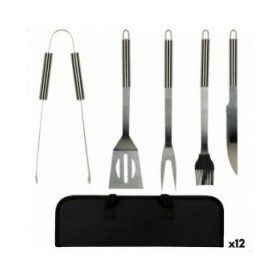 Utensili per barbecue Aktive Silicone Acciaio inossidabile 12 Unità 7,5 x 35 x 1,9 cm (5 Pezzi)