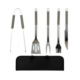 Utensili per barbecue Aktive Silicone Acciaio inossidabile 12 Unità 7,5 x 35 x 1,9 cm (5 Pezzi)