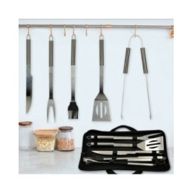 Utensili per barbecue Aktive Silicone Acciaio inossidabile 12 Unità 7,5 x 35 x 1,9 cm (5 Pezzi)