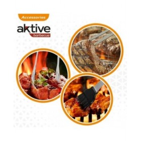Utensili per barbecue Aktive Silicone Acciaio inossidabile 12 Unità 7,5 x 35 x 1,9 cm (5 Pezzi)