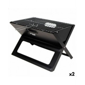Barbecue Portatile Aktive Nero Acciaio Ferro 45 x 30 x 29 cm