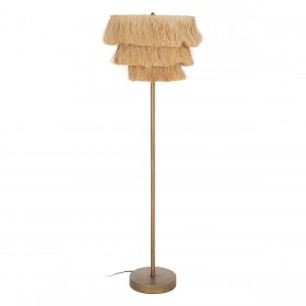 Lampada da Terra Beige Naturale Metallo 48,5 x 48,5 x 162 cm