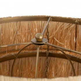 Lampada da Terra Beige Naturale Metallo 48,5 x 48,5 x 162 cm