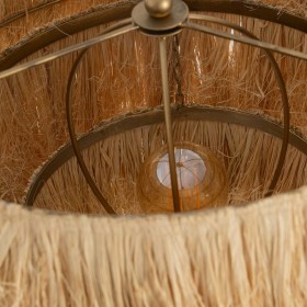Lampada da Terra Beige Naturale Metallo 48,5 x 48,5 x 162 cm