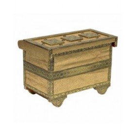 Scatola-Portagioie Alexandra House Living Dorato Alluminio Legno MDF 17 x 13 x 27 cm
