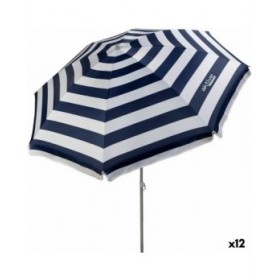 Ombrellone Aktive Azzurro/Bianco 180 x 185 x 180 cm Acciaio Tessuto Oxford (12 Unità)