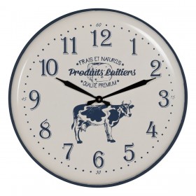 Orologio da Parete Nero Crema Ferro 62 x 62 x 6,5 cm