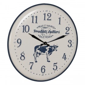 Orologio da Parete Nero Crema Ferro 62 x 62 x 6,5 cm