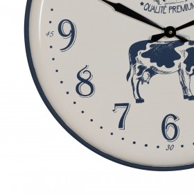 Orologio da Parete Nero Crema Ferro 62 x 62 x 6,5 cm