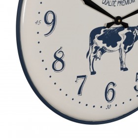 Orologio da Parete Nero Crema Ferro 62 x 62 x 6,5 cm
