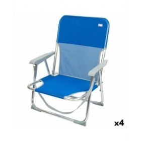 Sedia Pieghevole Aktive Gomera Azzurro 44 x 72 x 35 cm (4 Unità)