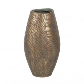 Vaso Verde Dorato Poliresina 22 x 22 x 40 cm