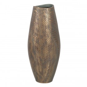 Vaso Verde Dorato Poliresina 22 x 22 x 54 cm