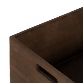 Set di Scatole Decorative Marrone Naturale Legno di paulownia 44 x 31 x 18 cm (3 Pezzi)