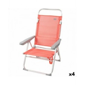 Sedia Pieghevole Aktive Flamingo Corallo 48 x 99 x 57 cm (4 Unità)