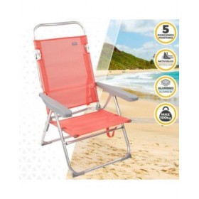Sedia Pieghevole Aktive Flamingo Corallo 48 x 99 x 57 cm (4 Unità)