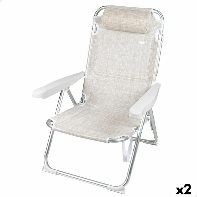 Sedia Pieghevole Aktive Ibiza 48 x 90 x 60 cm (2 Unità)
