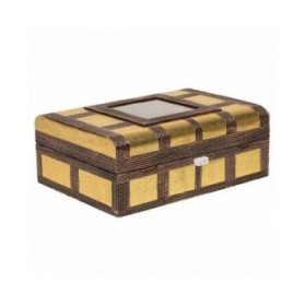 Scatola-Portagioie Alexandra House Living Dorato Alluminio Legno MDF 20 x 7 x 27 cm