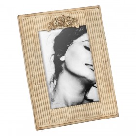 Cornice Portafoto Beige Poliresina 19,7 x 2,5 x 24,7 cm