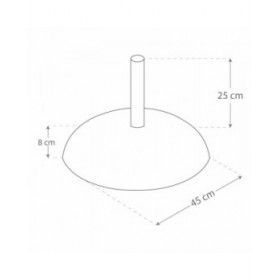 Base per Ombrellone Aktive 45 x 33 x 45 cm Cemento Acciaio