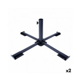 Base per Ombrellone Aktive 86 x 34 x 86 cm Nero Metallo (2 Unità)