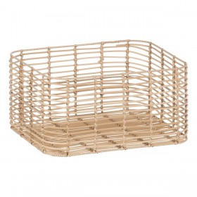 Set di Cesti Naturale Resina 46 x 35 x 23 cm (4 Unità)