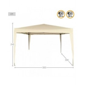 Gazebo Aktive 300 x 240 x 300 cm Acciaio Crema Plastica
