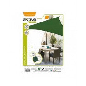 Vele parasole Aktive Triangolare Verde 500 x 0,5 x 500 cm (4 Unità)