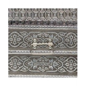 Scatola-Portagioie Alexandra House Living Argentato Alluminio Legno MDF 20 x 25 x 30 cm