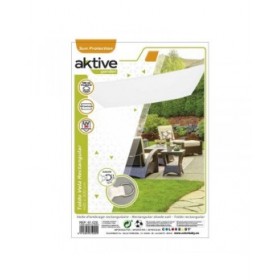 Vele parasole Aktive Triangolare Bianco 300 x 400 cm (4 Unità)