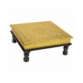 Tavolo aggiuntivo Alexandra House Living Dorato Alluminio Legno MDF 38 x 12 x 38 cm
