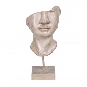 Statua Decorativa Beige Faccia 12,5 x 13,5 x 27,5 cm