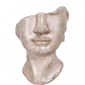 Statua Decorativa Beige Faccia 12,5 x 13,5 x 27,5 cm