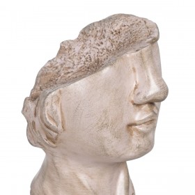 Statua Decorativa Beige Faccia 12,5 x 13,5 x 27,5 cm