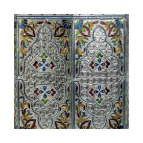 Sgabello Alexandra House Living Azzurro Alluminio Legno MDF 11 x 42 x 38 cm