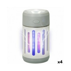 Lampada Antizanzare Ricaricabile con LED 2 in 1 Aktive 7 x 13 x 7 cm (4 Unità)