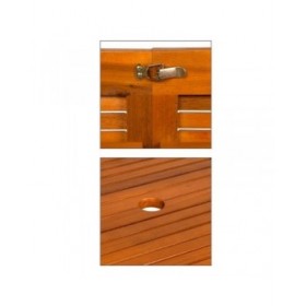 Tavolo Allungabile Aktive 200 x 74 x 90 cm Legno di acacia